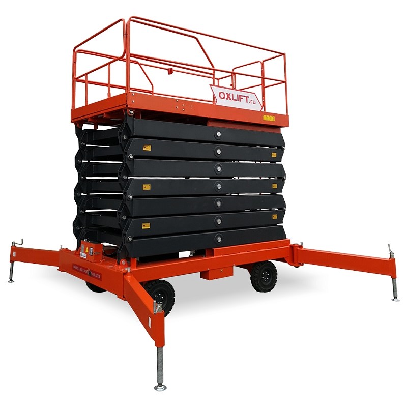Фото 51 - Ножничный подъемник QX-050-075 DC/AC OXLIFT 500 КГ 7.5 М.